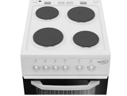 Top view of 4-zone solid plate hob on Zenith ZE503W