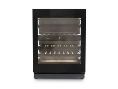 Undercounter Liebherr Vinidor wine fridge with fixed door assembly