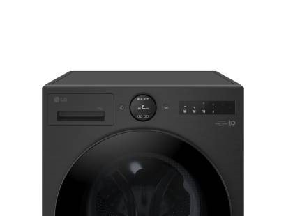 View of the control panel on the LG AI 13kg washing machine