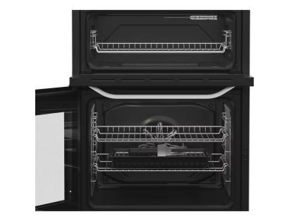 White Hotpoint electric twin cooker with oven and separate grill cavity