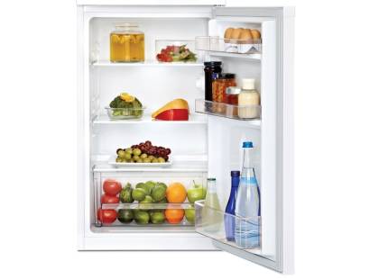 White Zenith ZLS4481W fridge with LED lighting and adjustable shelves