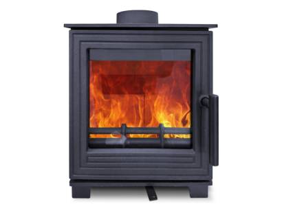 Woodford Pankhurst Medium 5kW Wood Burning Stove with large glass window