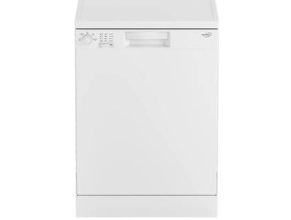 Zenith ZDW601 white dishwasher front view with closed door