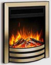 Celsi Ultiflame Ultra Autograph electric fire black and brass