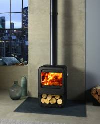 Dovre Rock 350 Wood Burning Stove with Wood Box