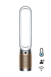 Dyson TP09 white air purifier with bladeless fan design