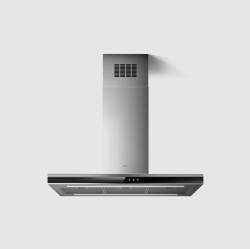 Elica Adele 90cm Island Cooker Hood - Black & Stainless Steel 
