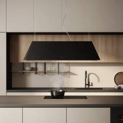 Elica Ikona Maxxi Pure 120cm Island Cooker Hood - Black