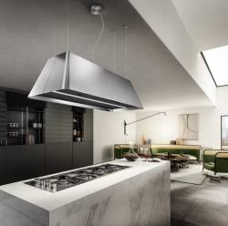Elica Ikona Maxxi Pure 120cm Island Cooker Hood - Stainless Steel