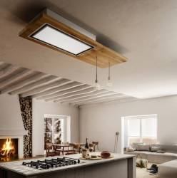 Elica Lullaby 120cm Oak Ceiling Hood - Recycled