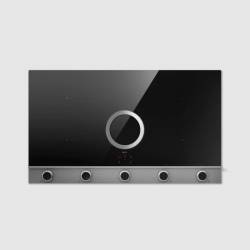 Elica NikolaTesla Unplugged 90cm 4 Zone Ducted Induction Hob - Black & Stainless Steel