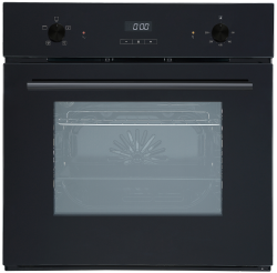 Front View of the Cata CUL57PGBK.2 Built-in Single Fan Oven in black