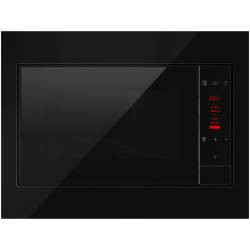 Front view of Culina UB45CM31BK 45cm built-in combi microwave oven in black glass with LED touch controls