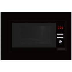 Front view of Culina UBMICL20BK.1 built-in microwave in black with LED display and push-button controls