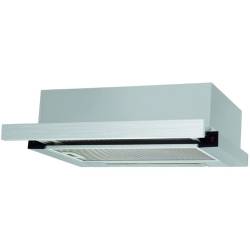 Front view of Culina UBSTH60SS 60cm telescopic cooker hood in stainless steel with rocker controls