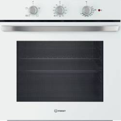 Front view of Indesit IO232HW built-in single oven in white finish