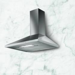 Front view of NordMende CHCMY904IX 90cm chimney hood in stainless steel