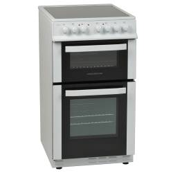 Front view of NordMende CTEC51WH freestanding electric cooker in black
