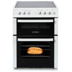 Front view of NordMende CTEC61WH electric cooker in white