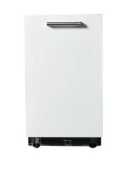 Front view of NordMende DF452 45cm integrated dishwasher with cabinet door