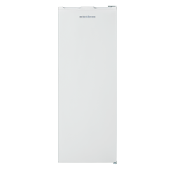 Front view of NordMende RTF248WH tall freezer in white