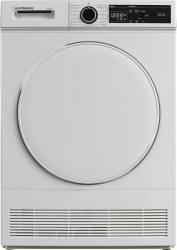 Front view of NordMende TDC73WH condenser dryer in white
