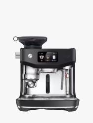 Front view of Sage Oracle Jet espresso machine in black truffle