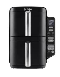 Front view of the Ninja SL300UK Double Stack Air Fryer in Black