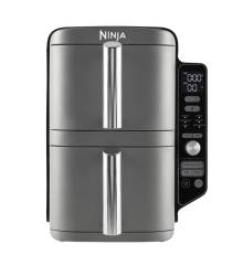 Front view of the Ninja SL400UK Double Stack XL 2-Drawer 9.5L Air Fryer – Grey