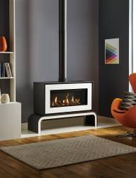 Gazco Studio 2 Freestanding Gas Fire - White Front