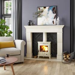 Henley Aran 5kW Eco Multi Fuel Stove - Enamel Cream