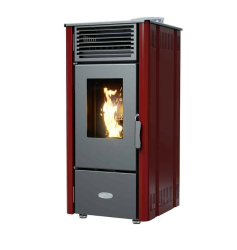 Henley Elm 8 Pellet Stove - Red