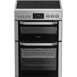 Hotpoint HDE6VDCASX electric double cooker in inox with Air Fry