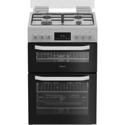 Hotpoint HDG6GDCW gas double cooker in white 60cm