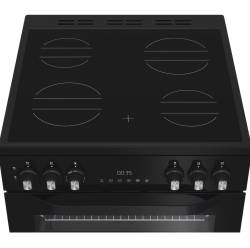Hotpoint HTE6VDCB1 electric twin cooker in black 60cm