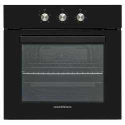 Image of the Nordmende SO206BL Built-In Single Fan Oven in sleek black glass finish