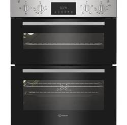 Indesit DUI10DIX Built Under Electric Double Oven - Stainless Steel