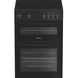 Indesit IDE6VMB electric double cooker black, 60cm freestanding cooker, Dalzells
