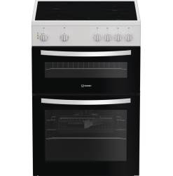 Indesit IDE6VMW electric double cooker white, 60cm freestanding cooker, Dalzells