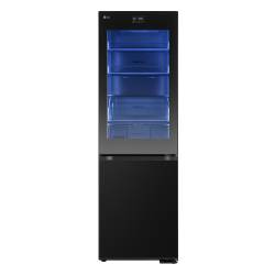 LG GBG7190CEV InstaView™ fridge freezer in Essence Black Steel