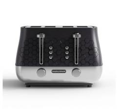 Morphy Richards Cassini 4-slice toaster in Moonless Night black finish
