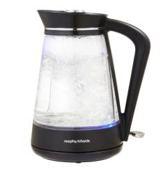 Morphy Richards glass jug kettle black chrome