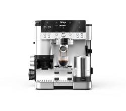 Ninja ES601UK Luxe Café Espresso Machine in black and stainless steel on kitchen worktop