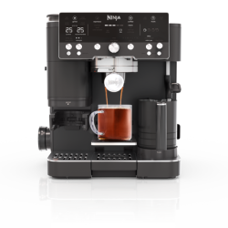 Ninja Luxe Café Premier Espresso Machine ES601UKBK in black with dual froth system