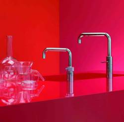 Nordic Square Twin Taps Polished Chrome