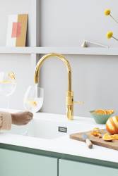 Quooker FNRGLD Fusion Round Tap in Gold – 5-in-1 kitchen tap