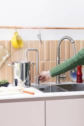 Quooker NSSCHR Nordic Square Single Tap - Stainless Steel