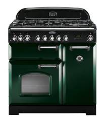 Rangemaster  CDL90DFFRGC 90cm Classic Deluxe Dual Fuel Racing Green Chrome Range Cooker 113510