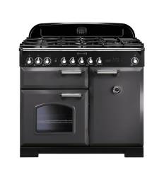 Rangemaster CDL100DFFSLC - 100cm Classic Deluxe Dual Fuel Slate Chrome Range Cooker 124230