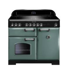Rangemaster CDL100EIMGC - 100cm Classic Deluxe Electric Induction Mineral Green Chrome Range Cooker 127470